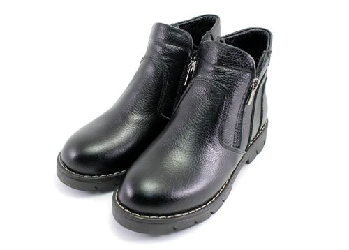 Ghete de damă din piele naturală în negru 820 CH