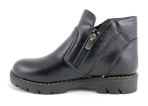 Ghete de damă din piele naturală în negru 820 CH