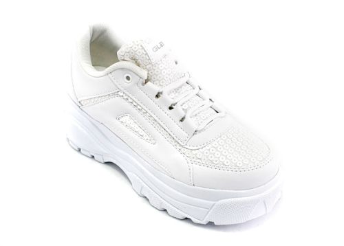 Adidași de damă în alb 664 B