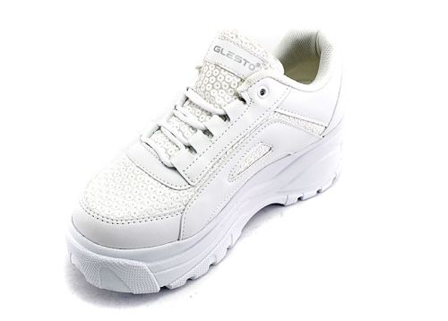 Adidași de damă în alb 664 B