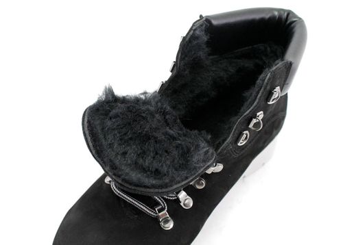 Cizme barbati din nubuc natural in culoarea neagra, model Diesel.