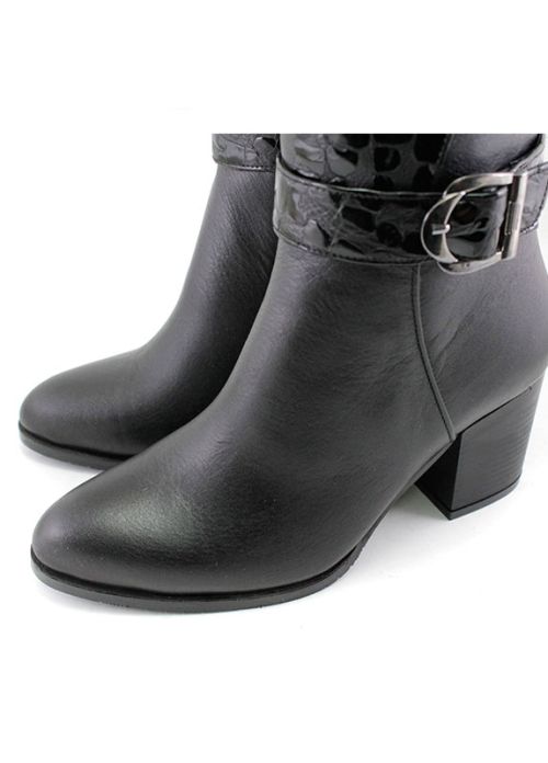 Cizme dama din piele naturala negru - Model Leola.