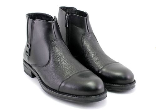 Cizme formale barbatesti de culoare neagra, model Dallas.