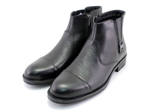 Cizme formale barbatesti de culoare neagra, model Dallas.