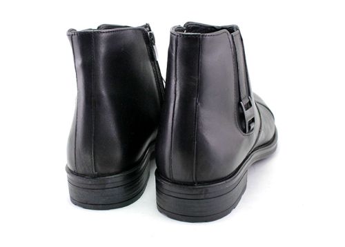 Cizme formale barbatesti de culoare neagra, model Dallas.
