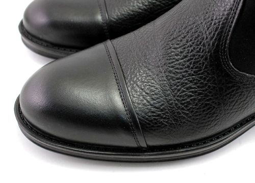 Cizme formale barbatesti de culoare neagra, model Dallas.