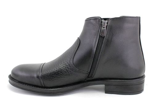 Cizme formale barbatesti de culoare neagra, model Dallas.