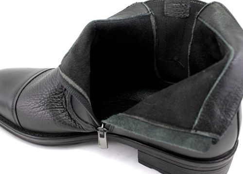 Cizme formale barbatesti de culoare neagra, model Dallas.