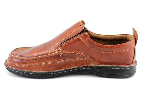 Mocasini barbati maro din piele naturală, model 06