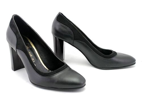 Pantofi eleganti de damă din piele neagră - Model Megan