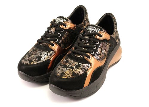 Adidași de aur pentru femei - Model Tita