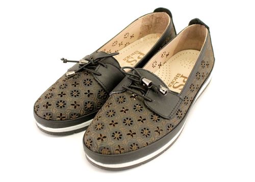 Pantofi casual pentru femei cu piele perforată - Model Denitsa.