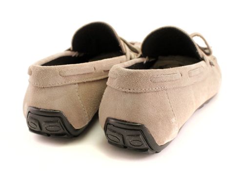 Mocasini barbati Suede natural Culoare bej - Model Mark.