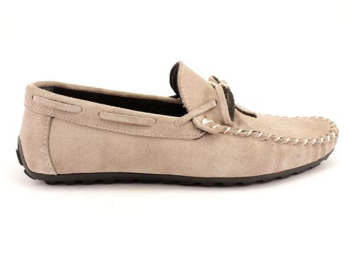 Mocasini barbati Suede natural Culoare bej - Model Mark.