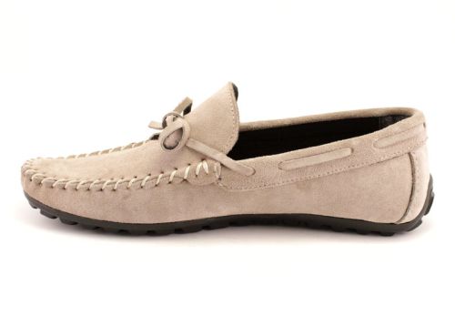 Mocasini barbati Suede natural Culoare bej - Model Mark.