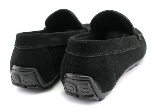 Mocasini de piele intoarsa pentru barbati in albastru, model Maxim.