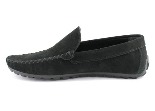 Mocasini de piele intoarsa pentru barbati in albastru, model Maxim.