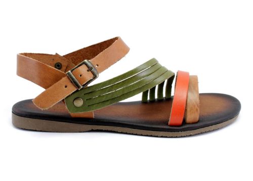 Sandale dama plate din piele - Model Adi