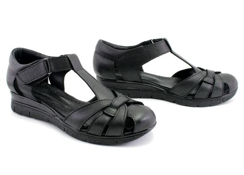 Sandale mici de dama în negru - Model Sybil