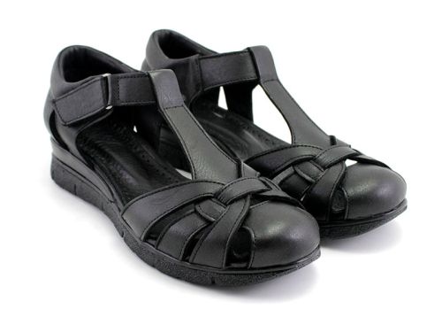 Sandale mici de dama în negru - Model Sybil