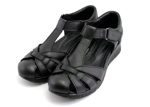 Sandale mici de dama în negru - Model Sybil