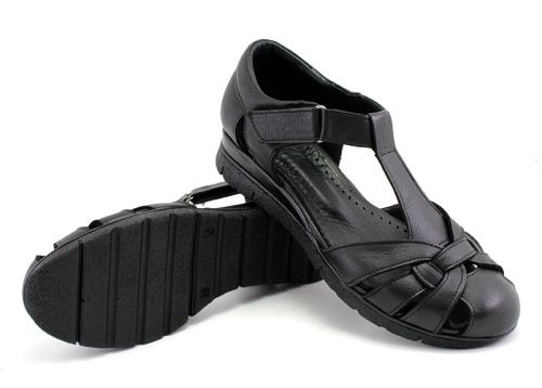 Sandale mici de dama în negru - Model Sybil