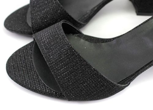 Sandale cu toc negru pentru femei, negru - Model Vega