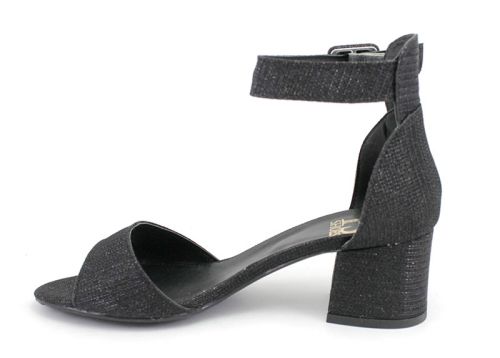 Sandale cu toc negru pentru femei, negru - Model Vega