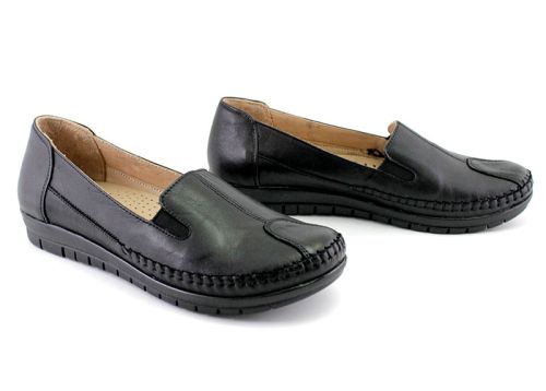 Mocasini pentru femei în negru - Model Carla.