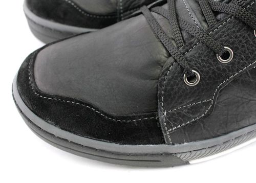 Ghete barbati din piele cu sireturi si fermoar lateral - model Diman