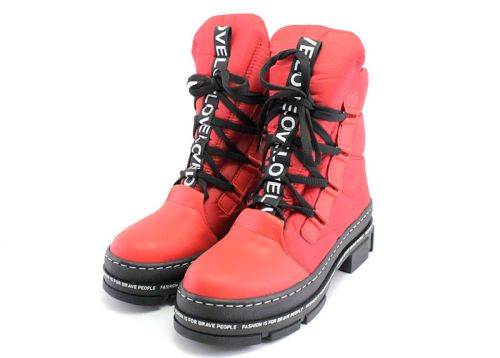 Ghete de damă în roșu - Model 0809 CV