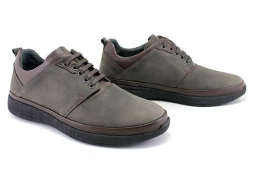 Pantofi casual barbati din piele în maro - Model Gerardo.