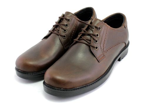 Pantofi casual pentru bărbați cu șireturi în maro - Model Niccolo.