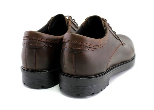 Pantofi casual pentru bărbați cu șireturi în maro - Model Niccolo.