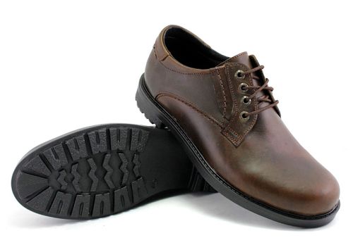 Pantofi casual pentru bărbați cu șireturi în maro - Model Niccolo.