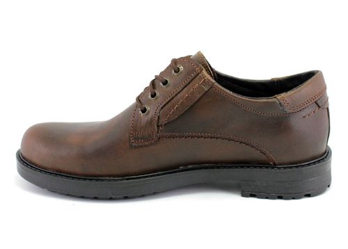 Pantofi casual pentru bărbați cu șireturi în maro - Model Niccolo.