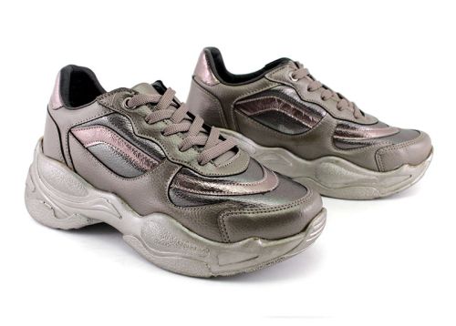 Adidași pentru femei în gri plumb - Model Deria.