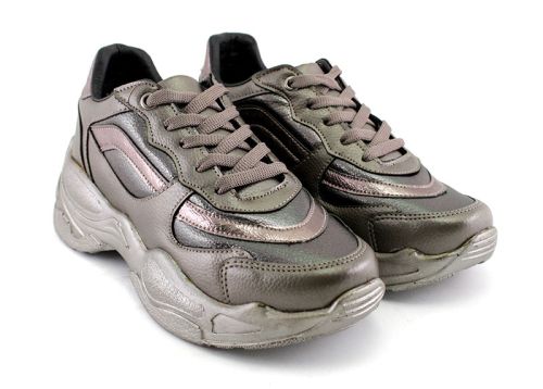 Adidași pentru femei în gri plumb - Model Deria.