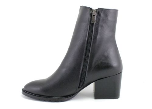 Ghete elegante de damă cu fermoar lateral în negru - Model Agapia