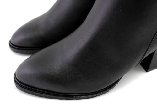 Botine elegante de damă cu fermoar lateral în negru - Model Agapina