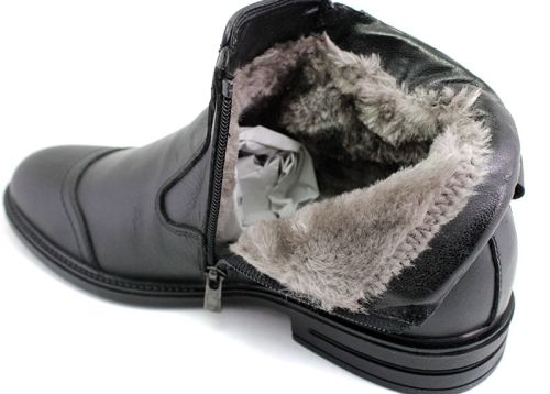 Cizme formale barbatesti de culoare neagra, model Dion.