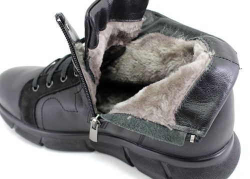 Ghete barbati casual in negru - model Oberon.