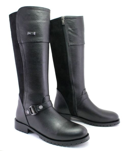 Cizme dama din piele naturală cu fermoar lateral, model Zarina