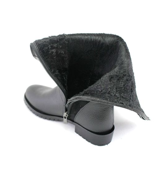 Cizme dama din piele naturală cu fermoar lateral, model Zarina