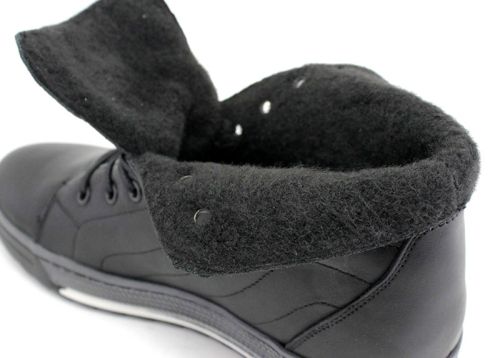 Ghete casual pentru barbati in negru - model Santo