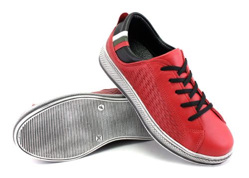 Pantofi sport pentru femei în roșu - Model Irma.