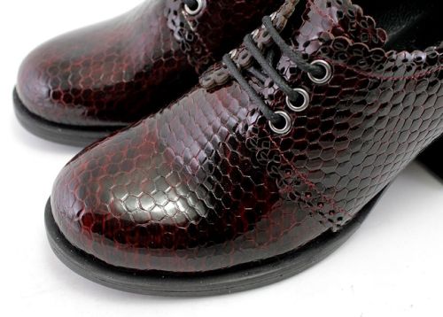 Pantofi de dama din piele in burgund - Model Jacqueline
