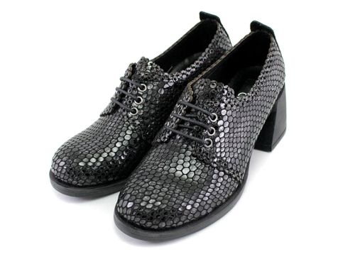 Pantofi de dama din piele in gri - Model Jacqueline