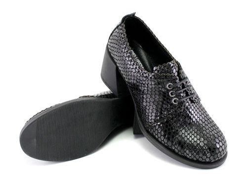 Pantofi de dama din piele in gri - Model Jacqueline