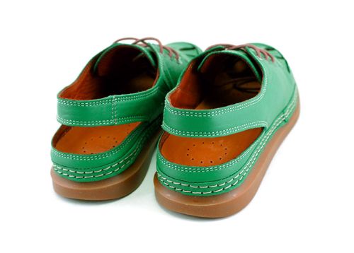 Pantofi dama de vară în verde - Model Regina.